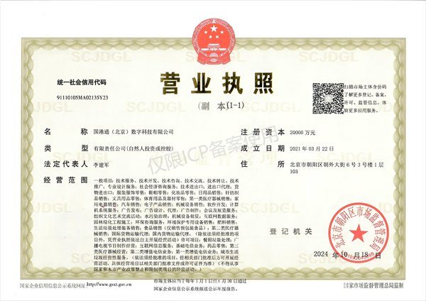 国港通数字执照